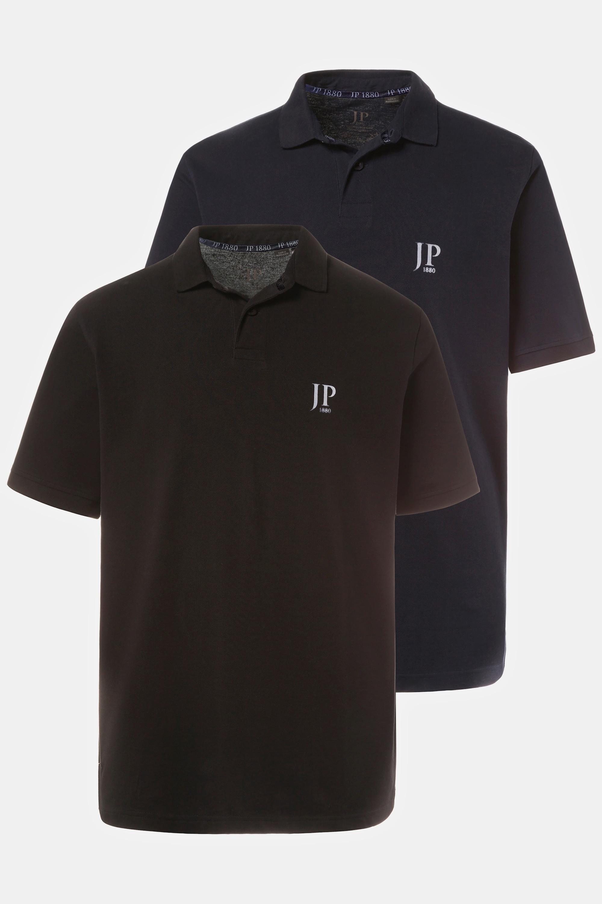 JP1880  Poloshirts, Basic, 2er-Pack, Piqué, gekämmte Baumwolle 