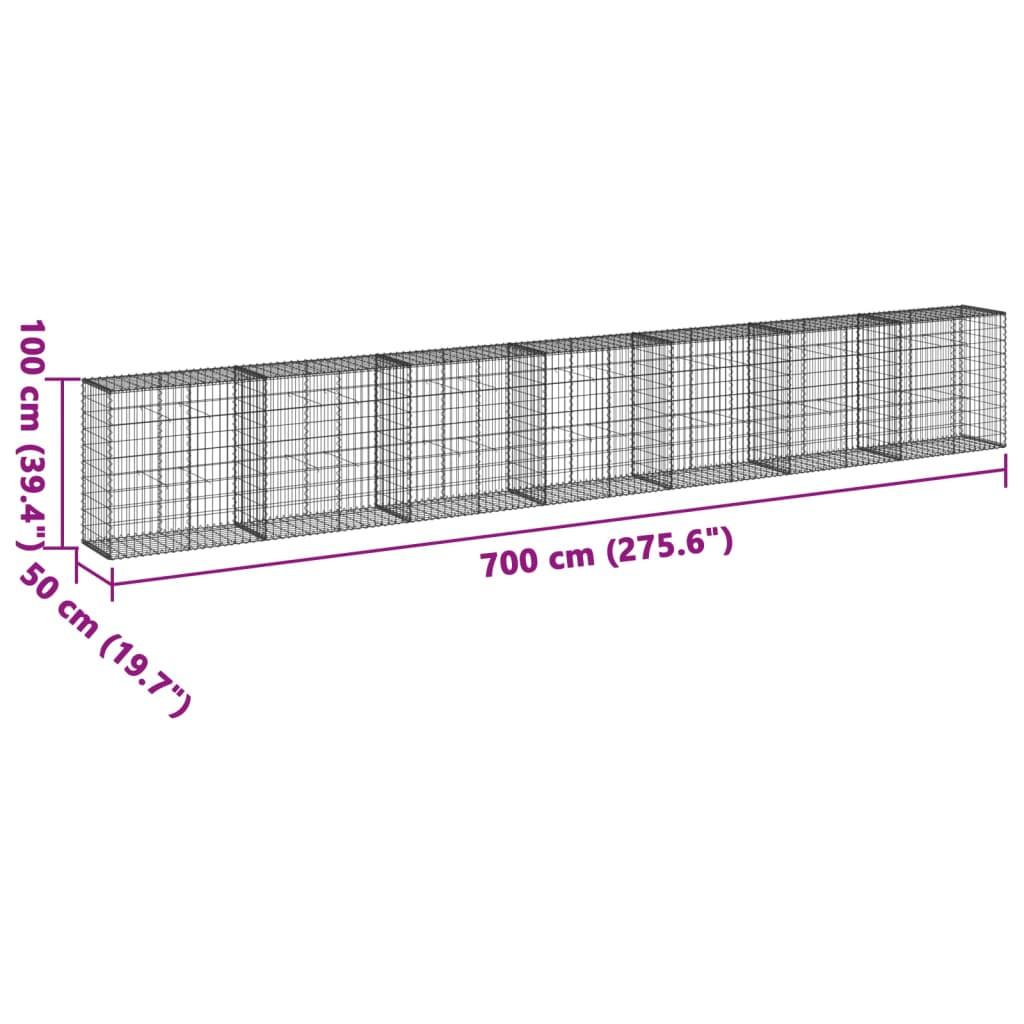 VidaXL Panier gabion fer  