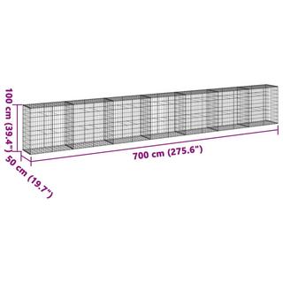 VidaXL Panier gabion fer  