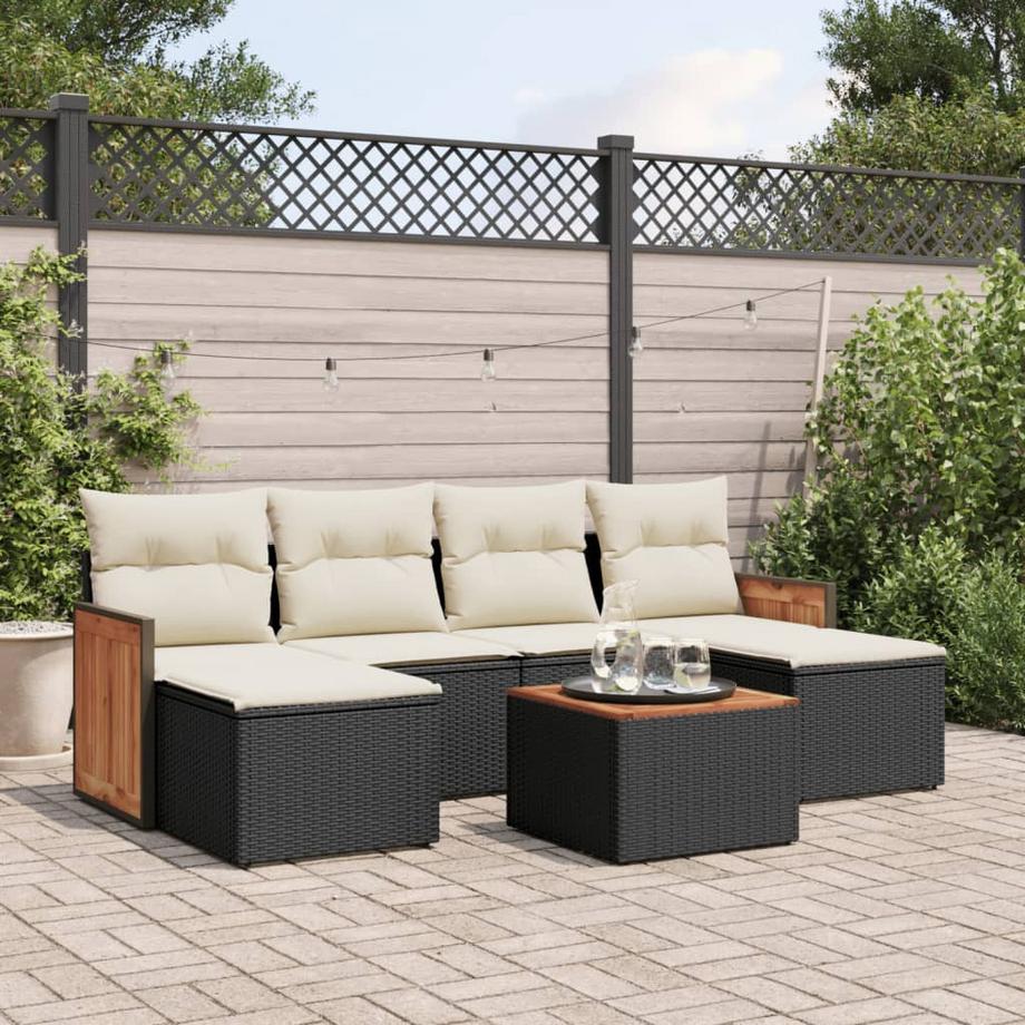 VidaXL Ensemble de canapés de jardin rotin synthétique  