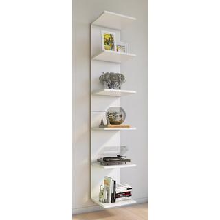 VCM Holzregal hängend | platzsparendes Regal | Maße: H. 180 x B. 35 x T. 30 cm | Elegantes Regal hängend | Aufbewahrungsregal | Bücherregal | Wandboard -  