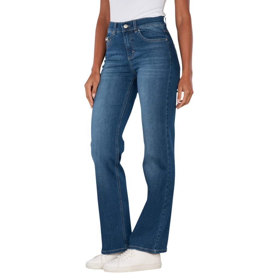 ANGELS Lara Straight Fit Buckle Sporty Denim Jeans  