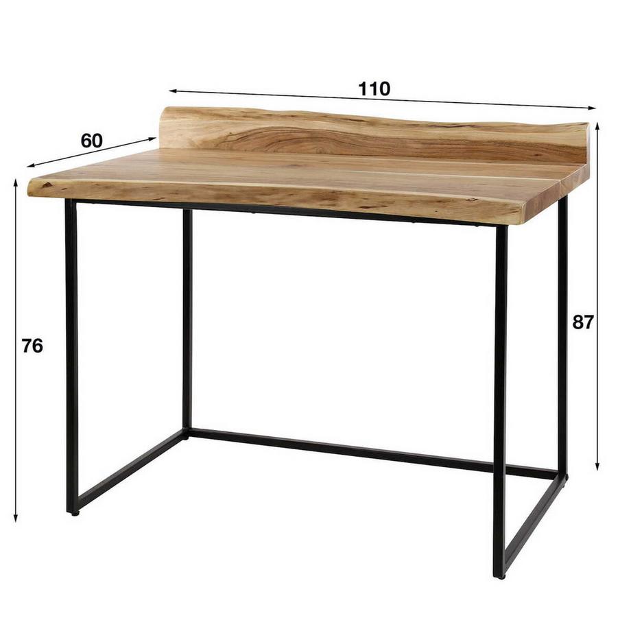 mutoni Schreibtisch Live Edge Akazie natur 110x60  