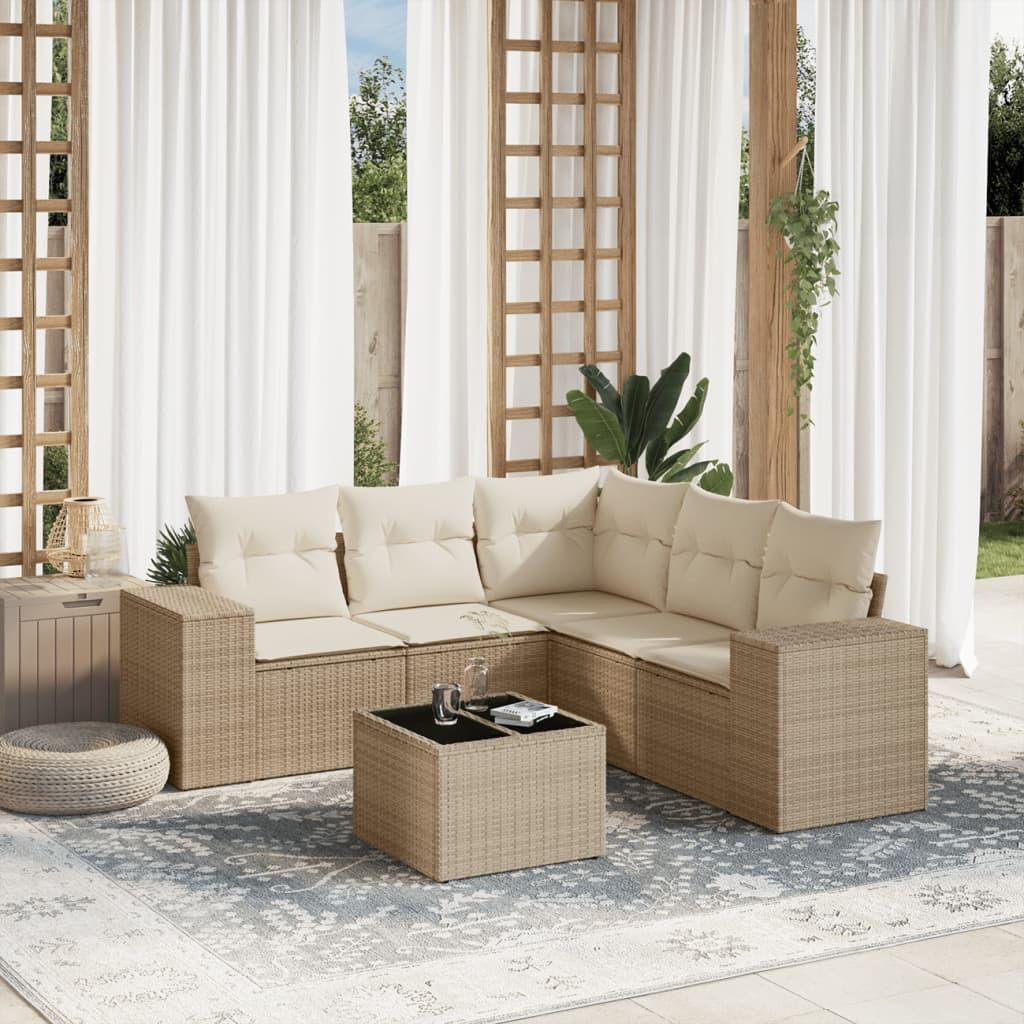 VidaXL set divano da giardino Polirattan  