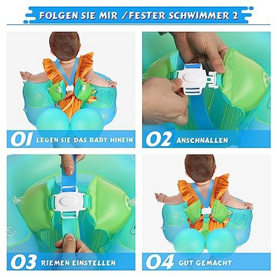 Activity-board  Schwimmring Baby mit Abnehmbarem Sonnendach, Baby Float Aufblasbare Schwimmreifen Baby für Baby ab 