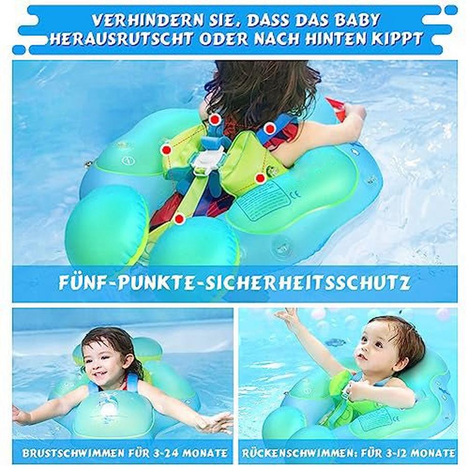 Activity-board  Schwimmring Baby mit Abnehmbarem Sonnendach, Baby Float Aufblasbare Schwimmreifen Baby für Baby ab 