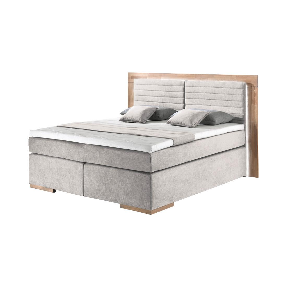 Naturoo Boxspringbett Marcel 160x200cm inkl. Premium Topper & LED Beleuchtung  