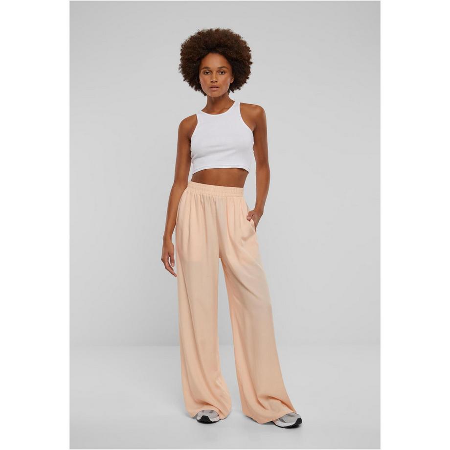 URBAN CLASSICS Viskose Hose mit weitem Bein  