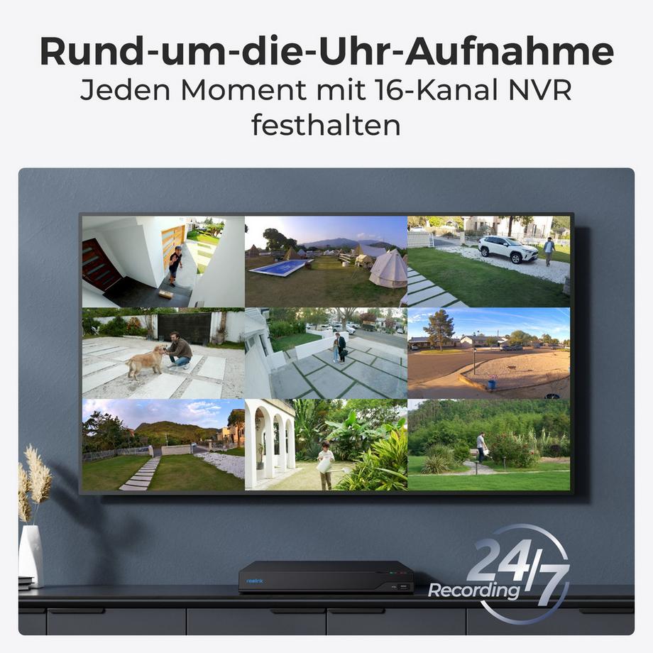 Reolink  NVS16-8MD8 Système PoE 4K avec 8 caméras 