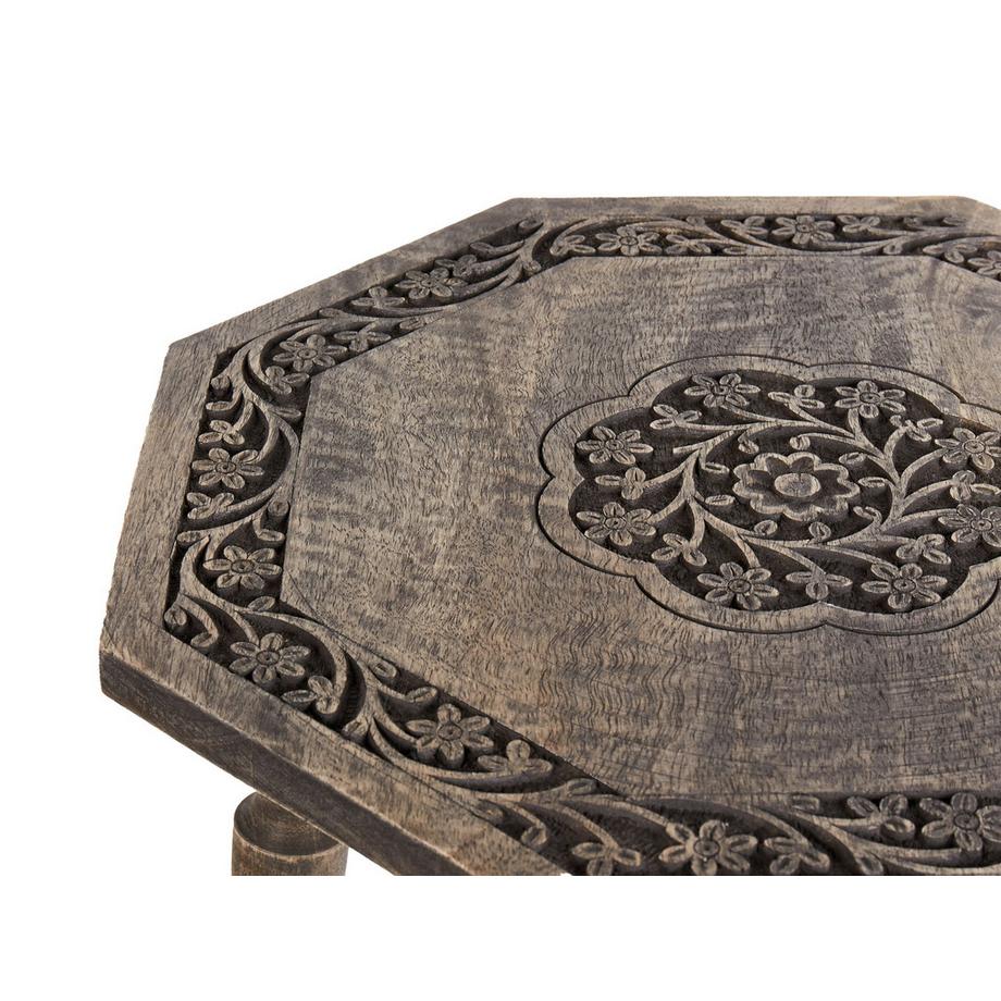 Beliani Table d'appoint en Manguier Rustique WANDILO  