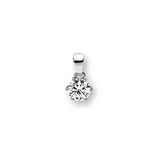 MUAU Schmuck  Anhänger Weissgold 750 6-Griff-Fassung Diamant 0.20ct. 