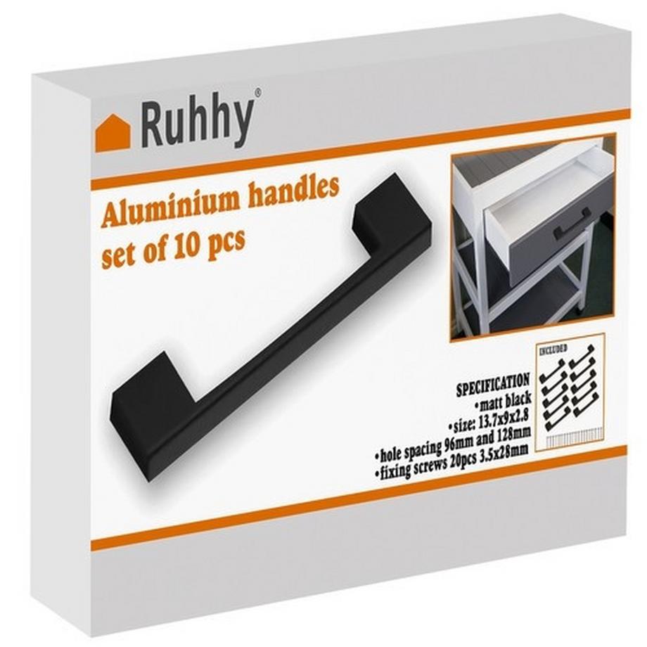 Ruhhy Poignée de meuble noire - 10 pcs. Ruhy 24190  