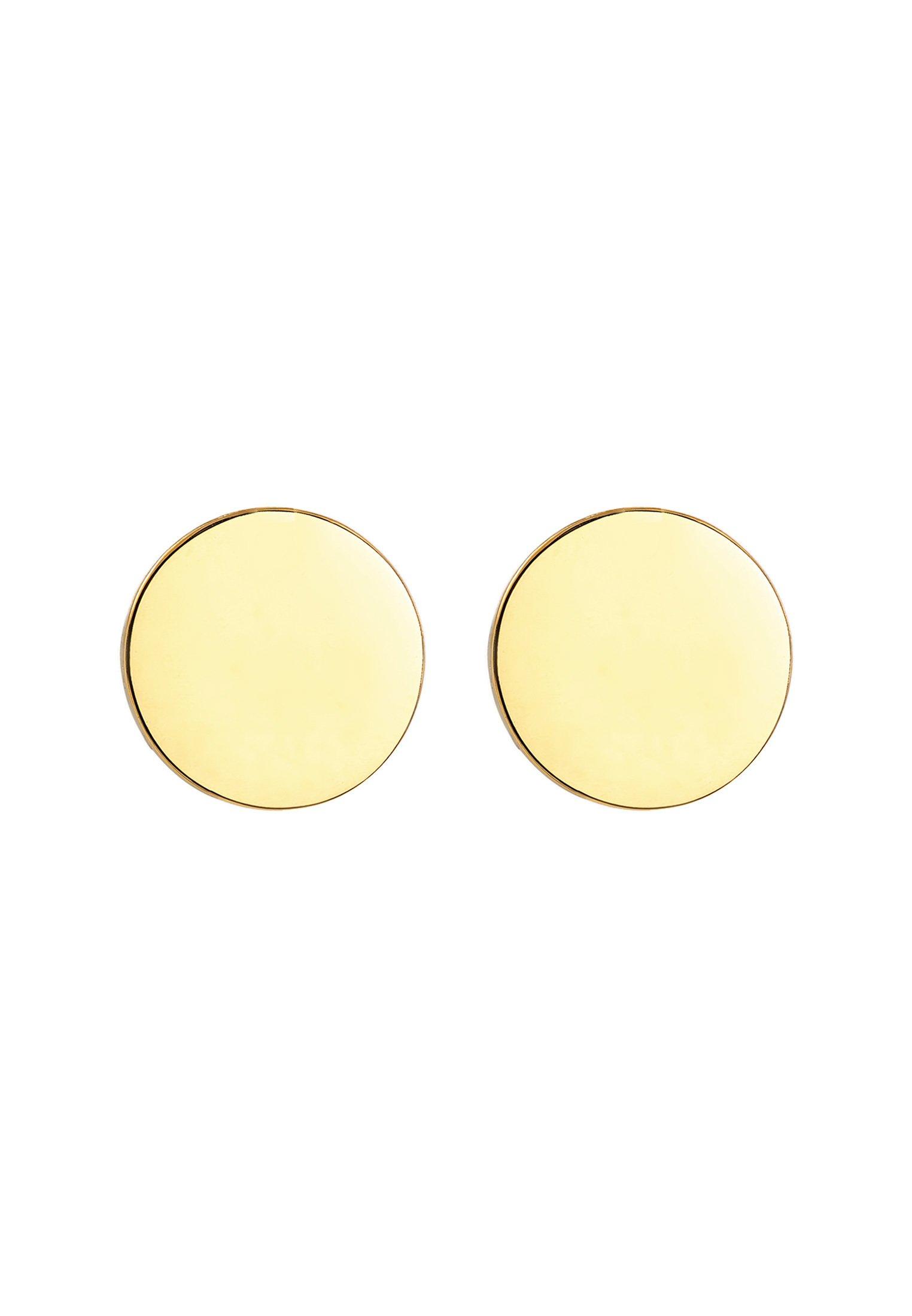 Elli  Boucles d'Oreilles Boucles D'oreilles Cloutées Pour Femme - Ronde Shine Basic 