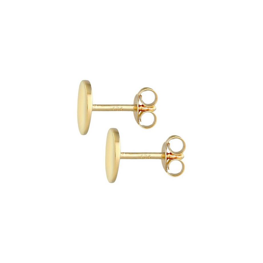 Elli  Ohrringe Ohrstecker Plättchen Rund Glanz Basic 