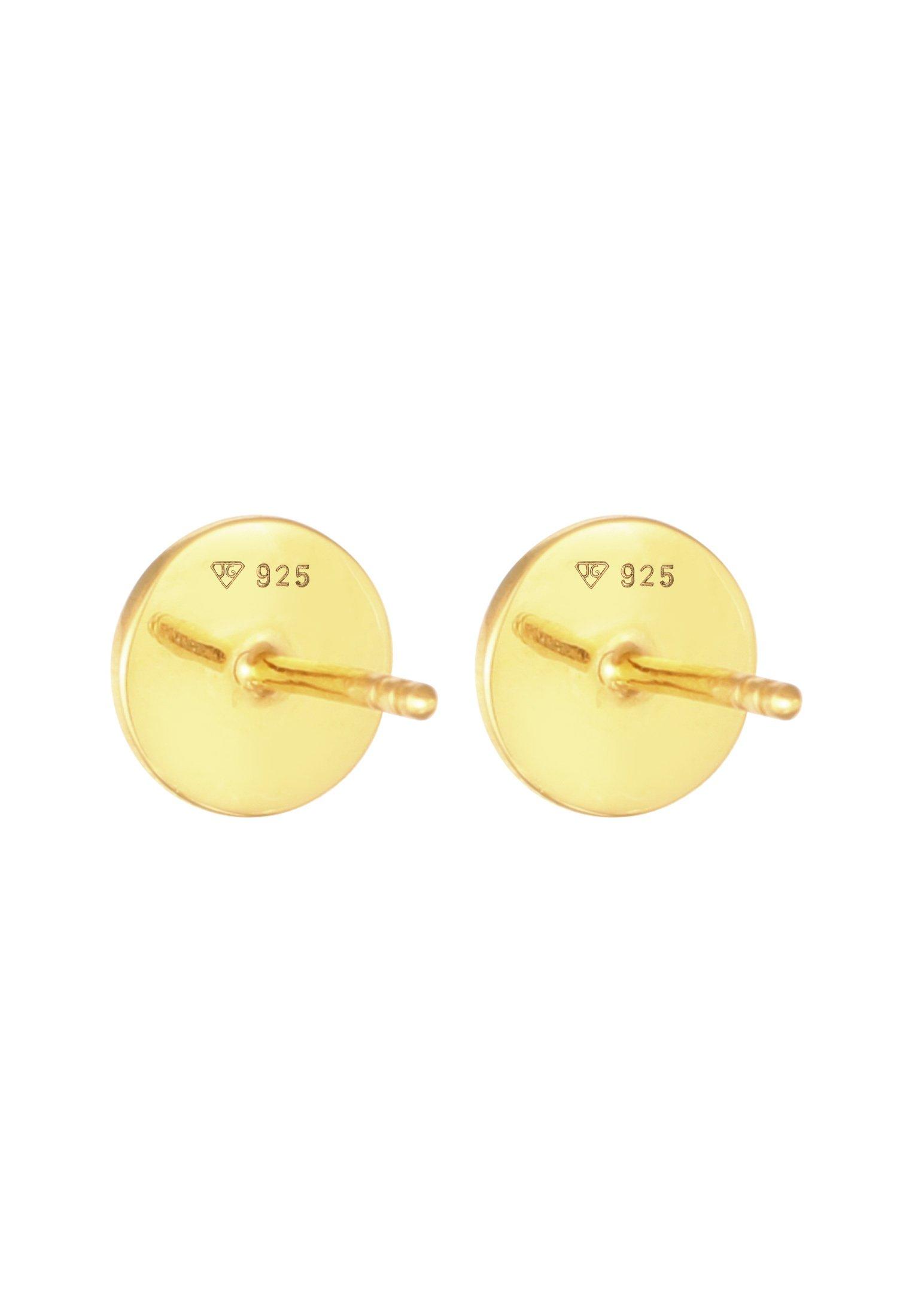 Elli  Boucles d'Oreilles Boucles D'oreilles Cloutées Pour Femme - Ronde Shine Basic 