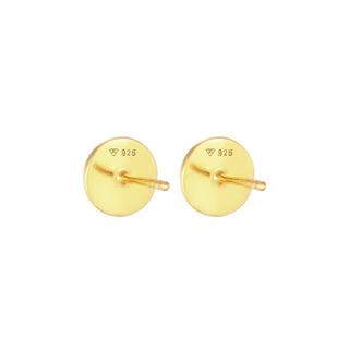 Elli  Boucles d'Oreilles Boucles D'oreilles Cloutées Pour Femme - Ronde Shine Basic 