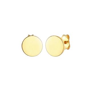 Elli  Boucles d'Oreilles Boucles D'oreilles Cloutées Pour Femme - Ronde Shine Basic 