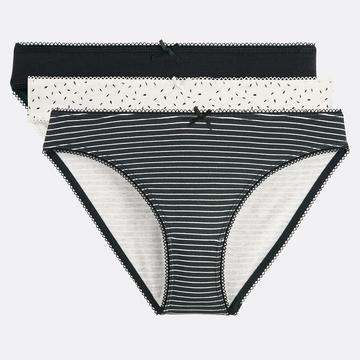 Lot de 3 slips en coton stretch