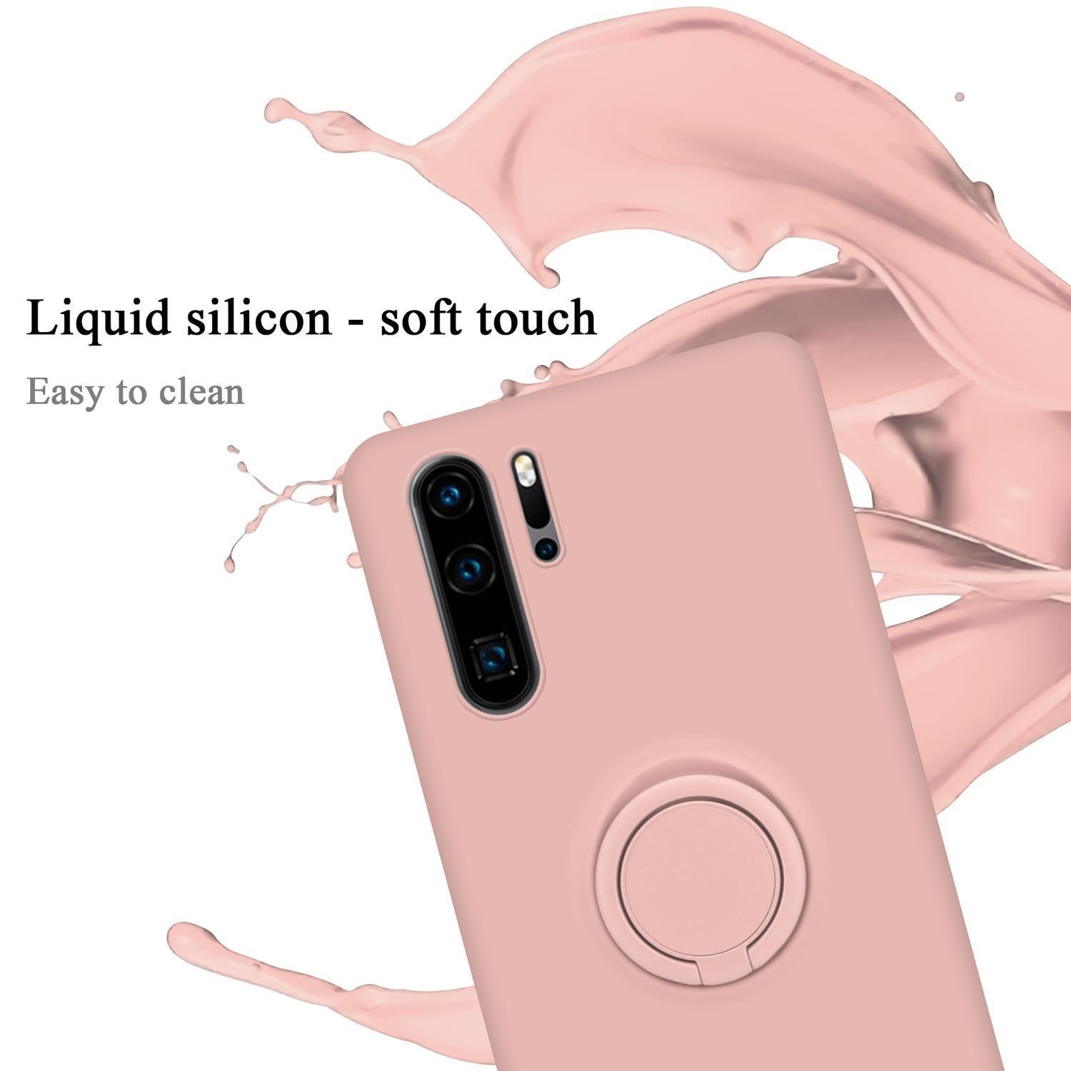 Cadorabo  Hülle für Huawei P30 PRO TPU Silikon mit Ring Liquid 