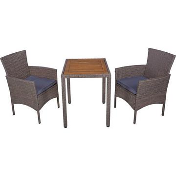 Set da balcone Dakota marrone (3 pezzi)