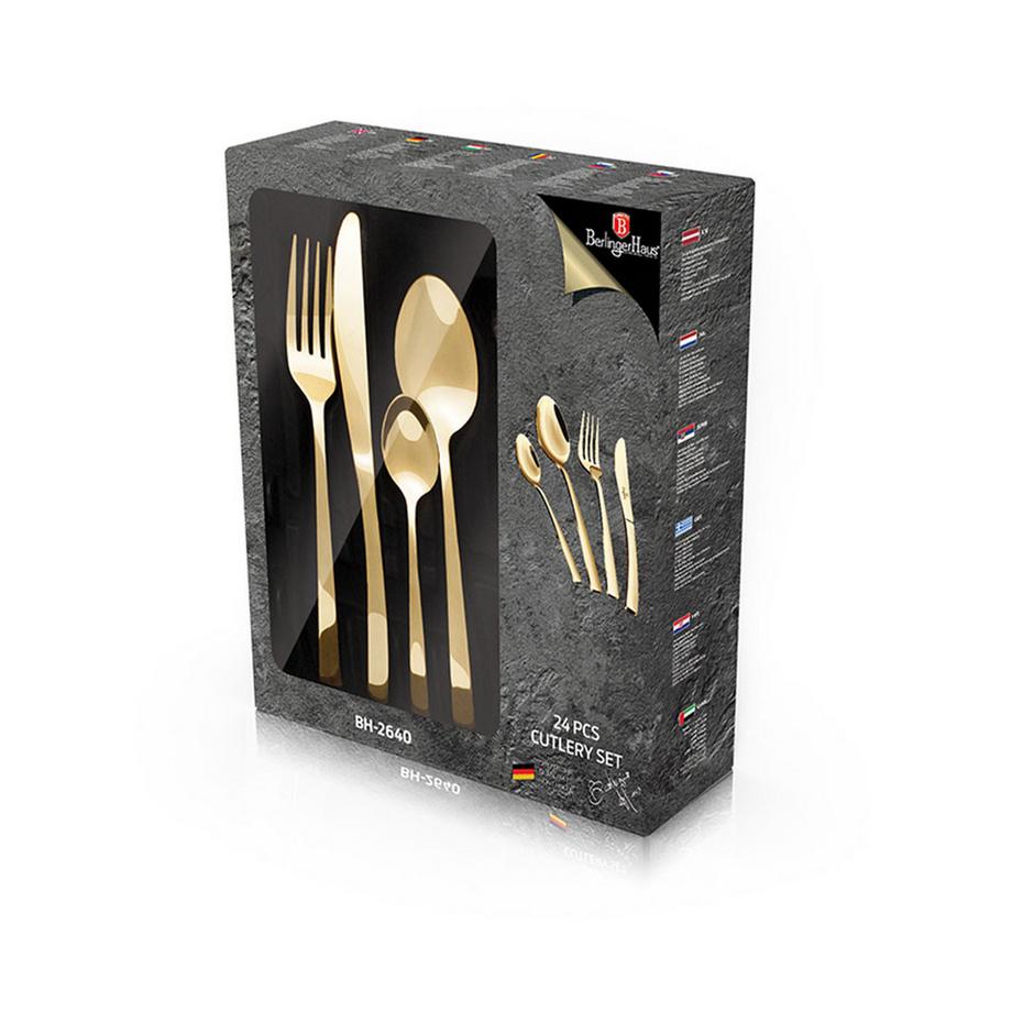 Berlinger Haus 24 teiliges Besteck-Set Champagne  