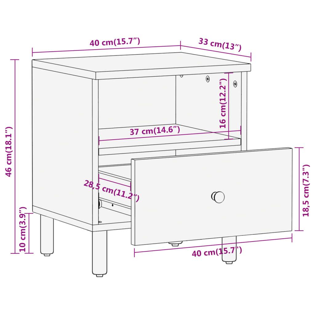 VidaXL comodino Legno  