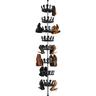 Tectake Carrousel à chaussures 26,5x100-300cm avec tige télescopique max. 48 paires  