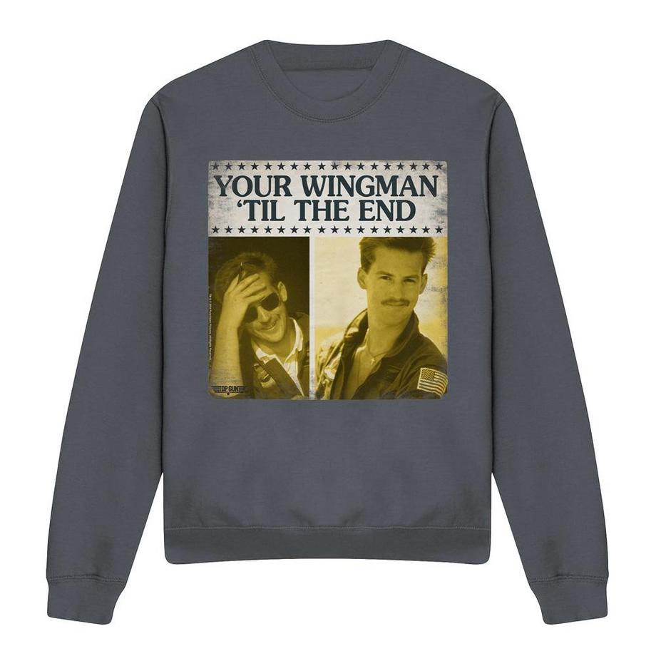 Top Gun Til The End Sweatshirt Imprimé Coupe Régulière  
