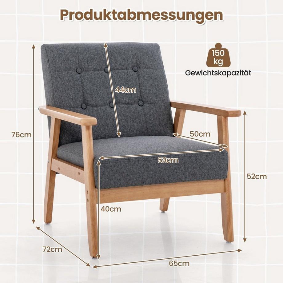 Northix Mid-Century Akzentstuhl  