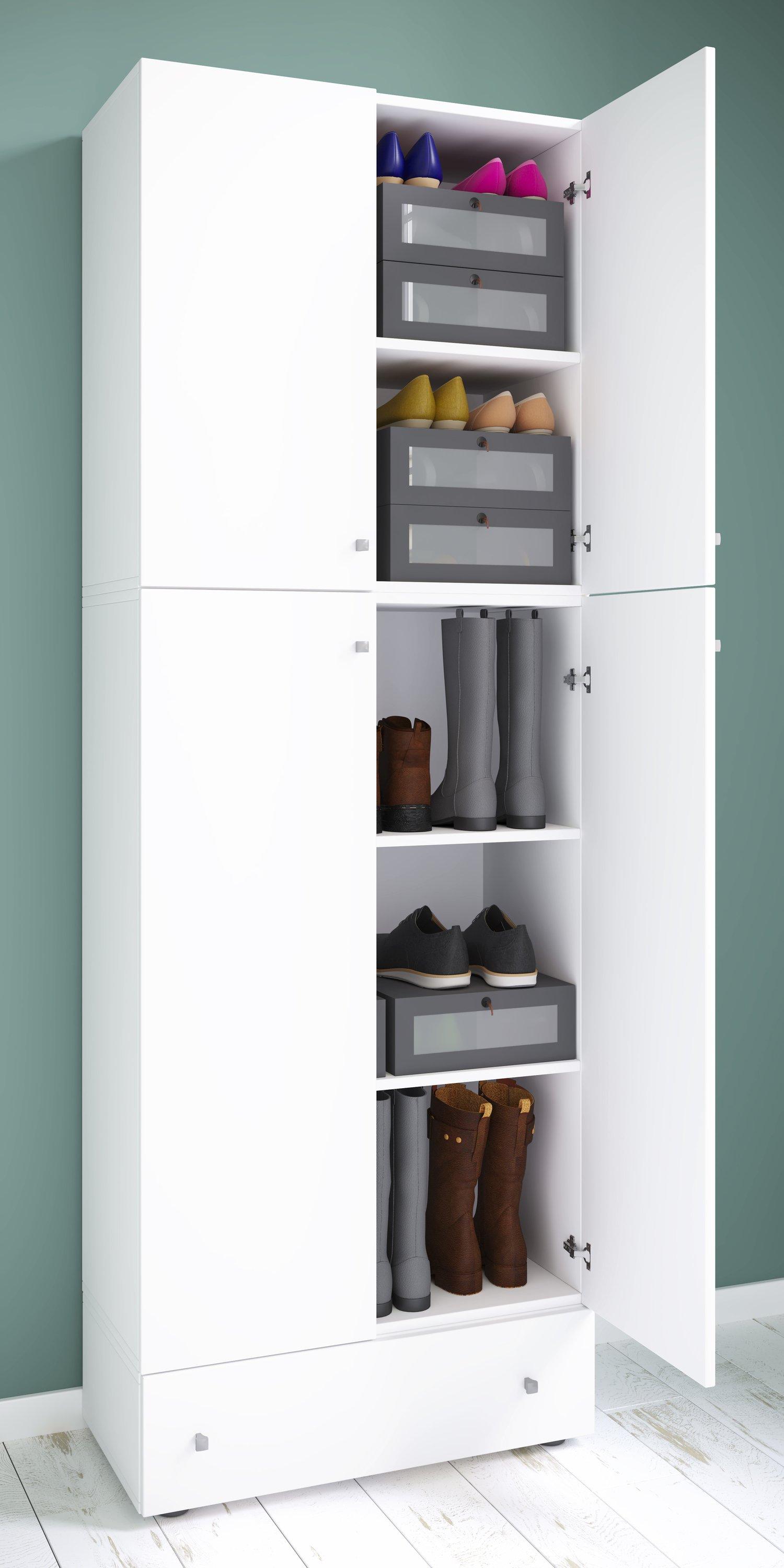 VCM XXL Schuhschrank Kleiderschrank Schuhe Schrank Dielenschrank Lona 5f Schublade  