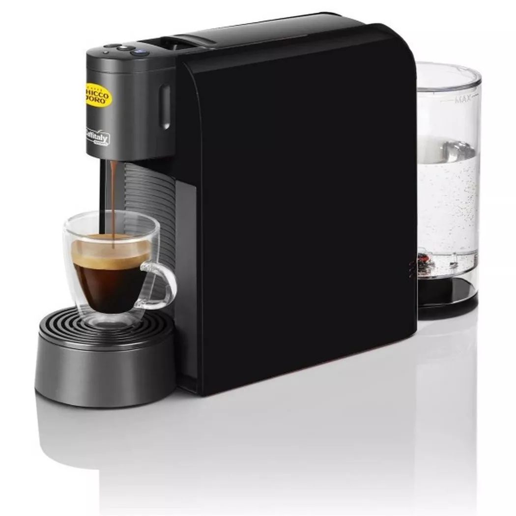 CHICCO D’ORO – Kapselmaschine Caffitaly S33 Maia, Schwarz