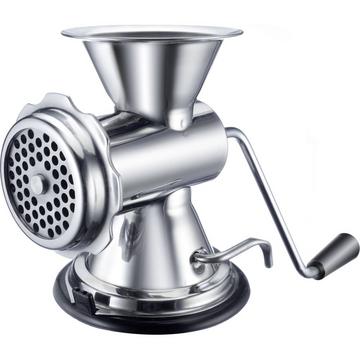 Fleischwolf aus Edelstahl Grösse 8 + 3 Lochscheiben, 27x12x1