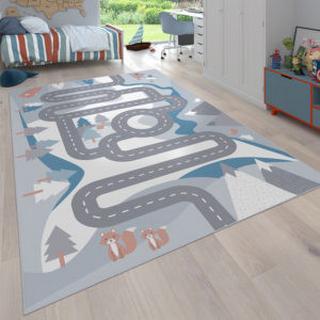 Paco Home Kinder Teppich Kinderzimmer Straßen Motiv  