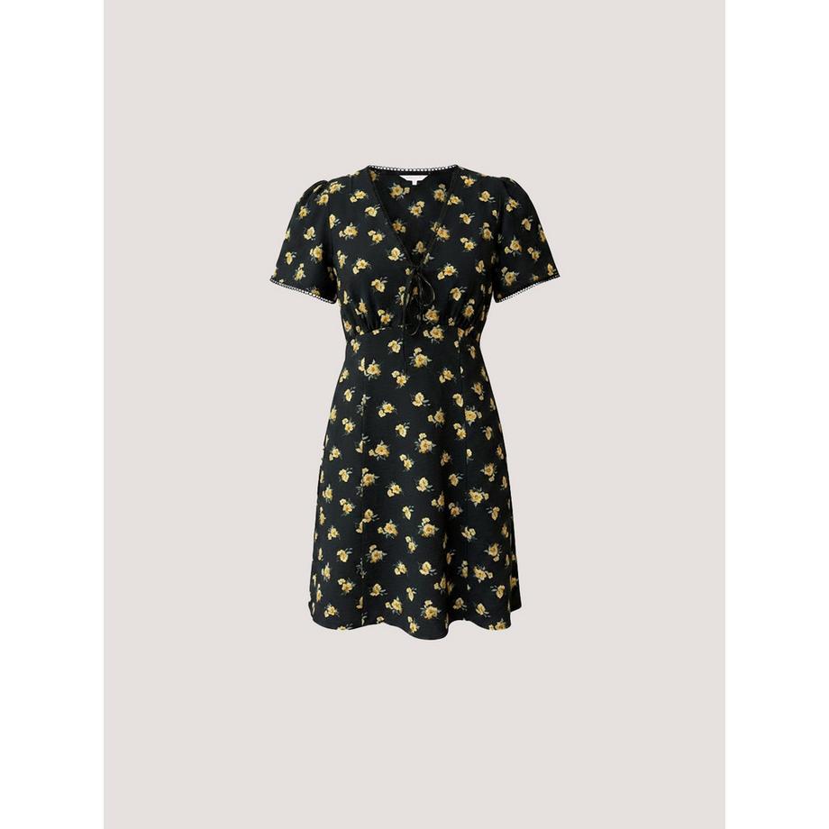 APRICOT Mini-robe de thé à imprimé floral vintage  