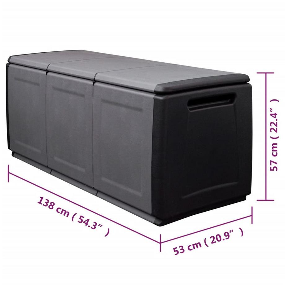 VidaXL Garten aufbewahrungsbox polypropylen  