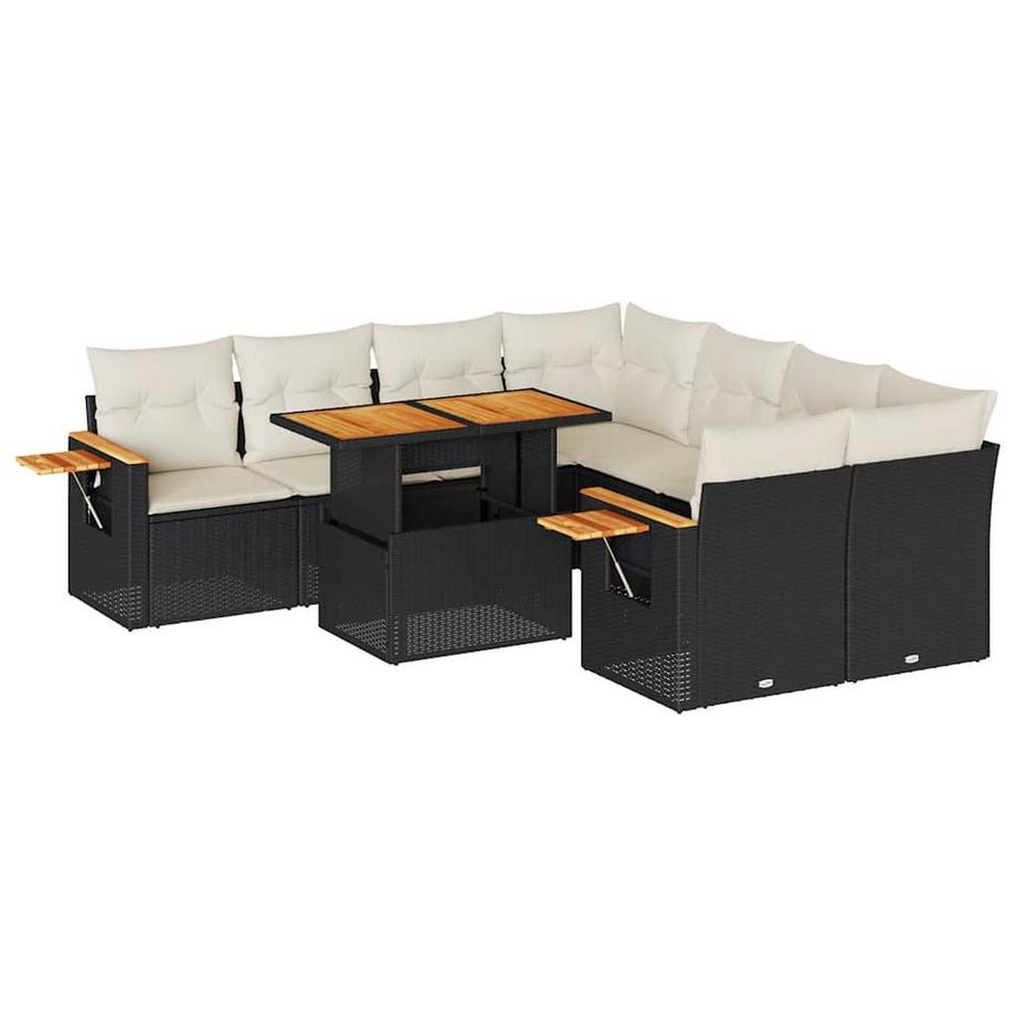 VidaXL Ensemble de canapés de jardin rotin synthétique  