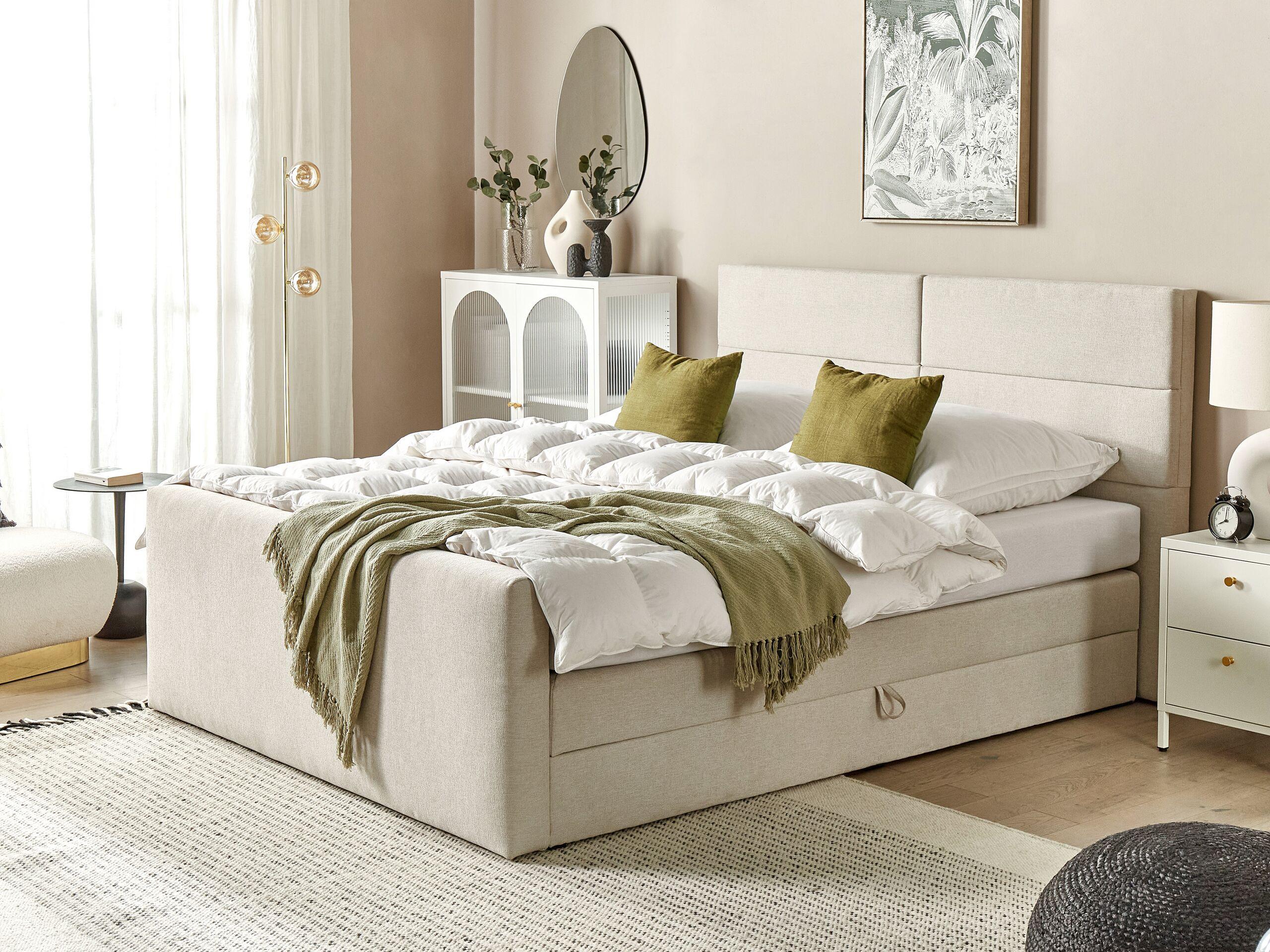 Beliani Letto boxspring en Poliestere Moderno ARISTOCRAT  