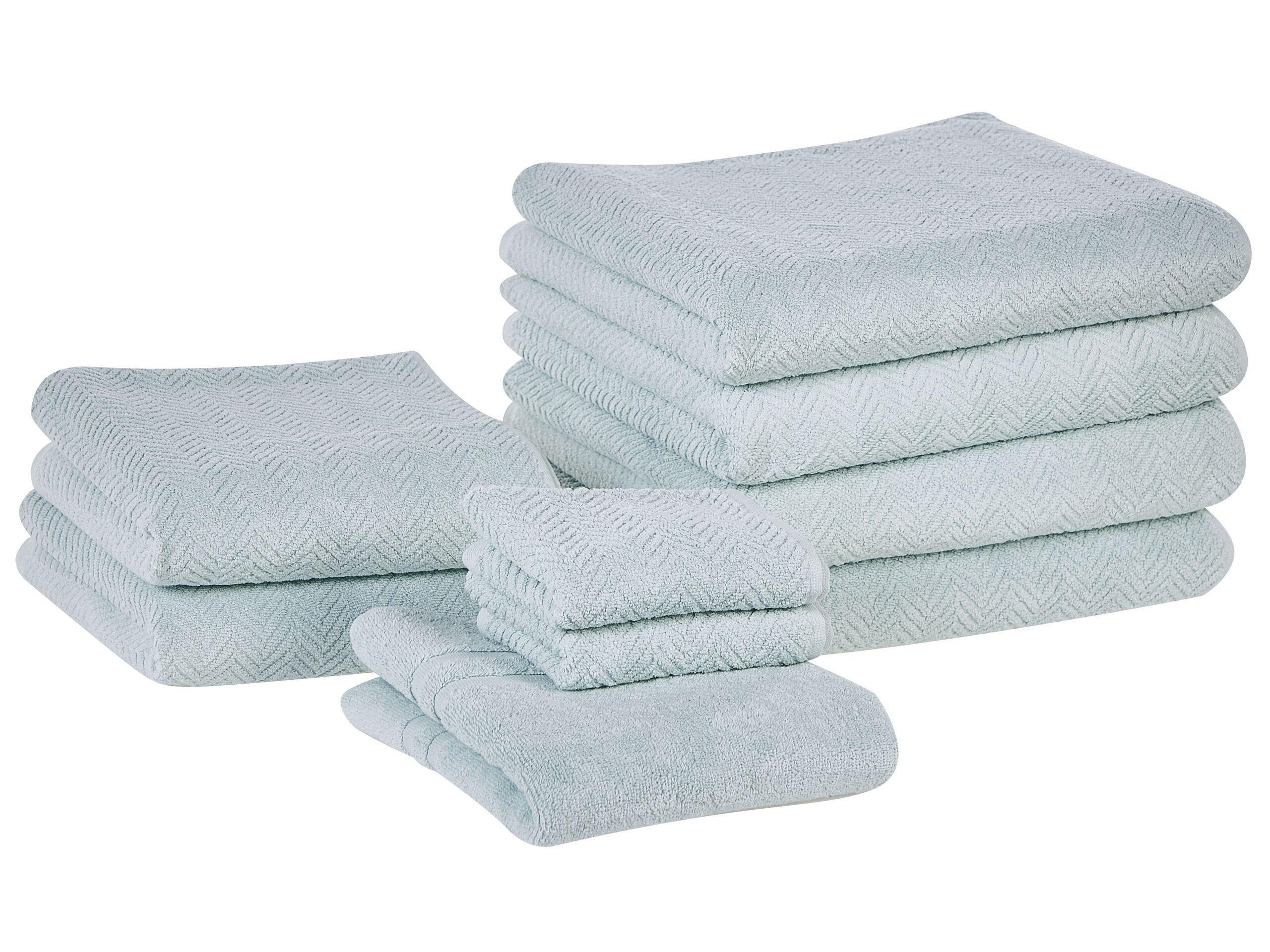 Beliani Set di 9 asciugamani en Cotone MITIARO  