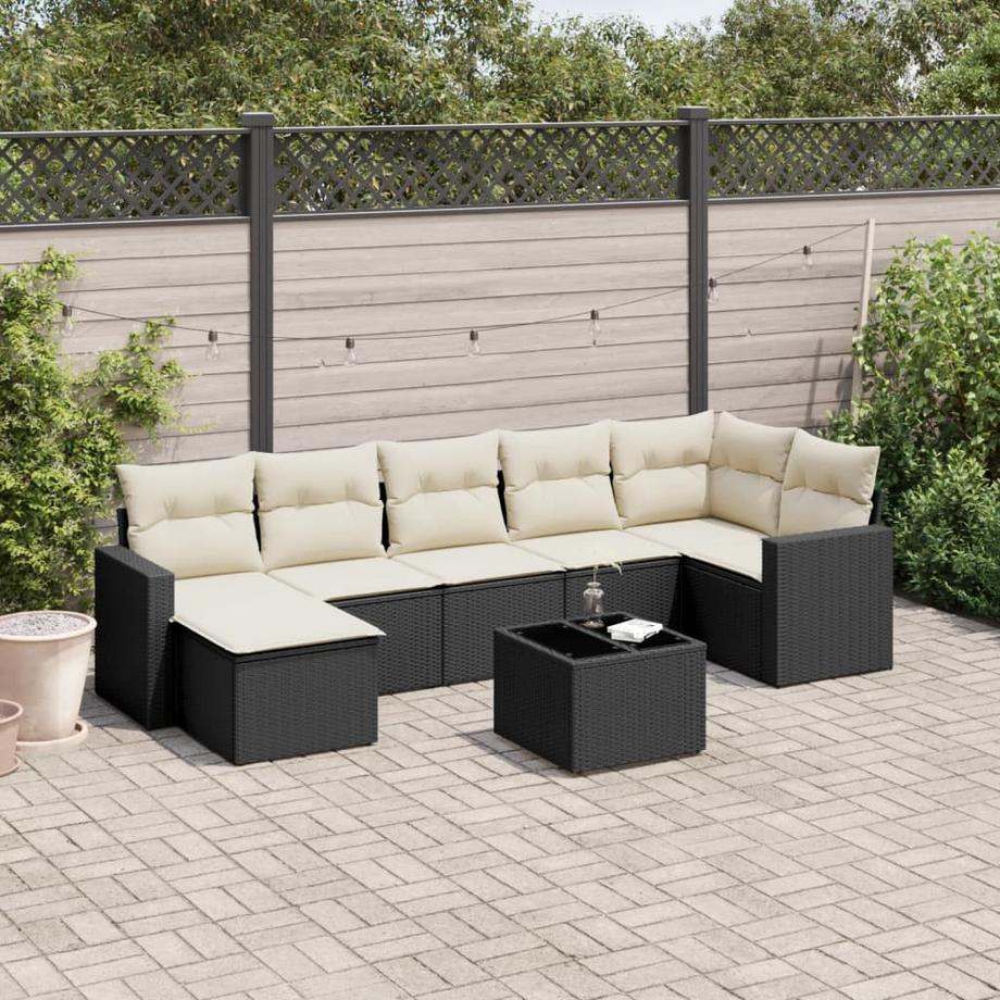 VidaXL Ensemble de canapés de jardin rotin synthétique  