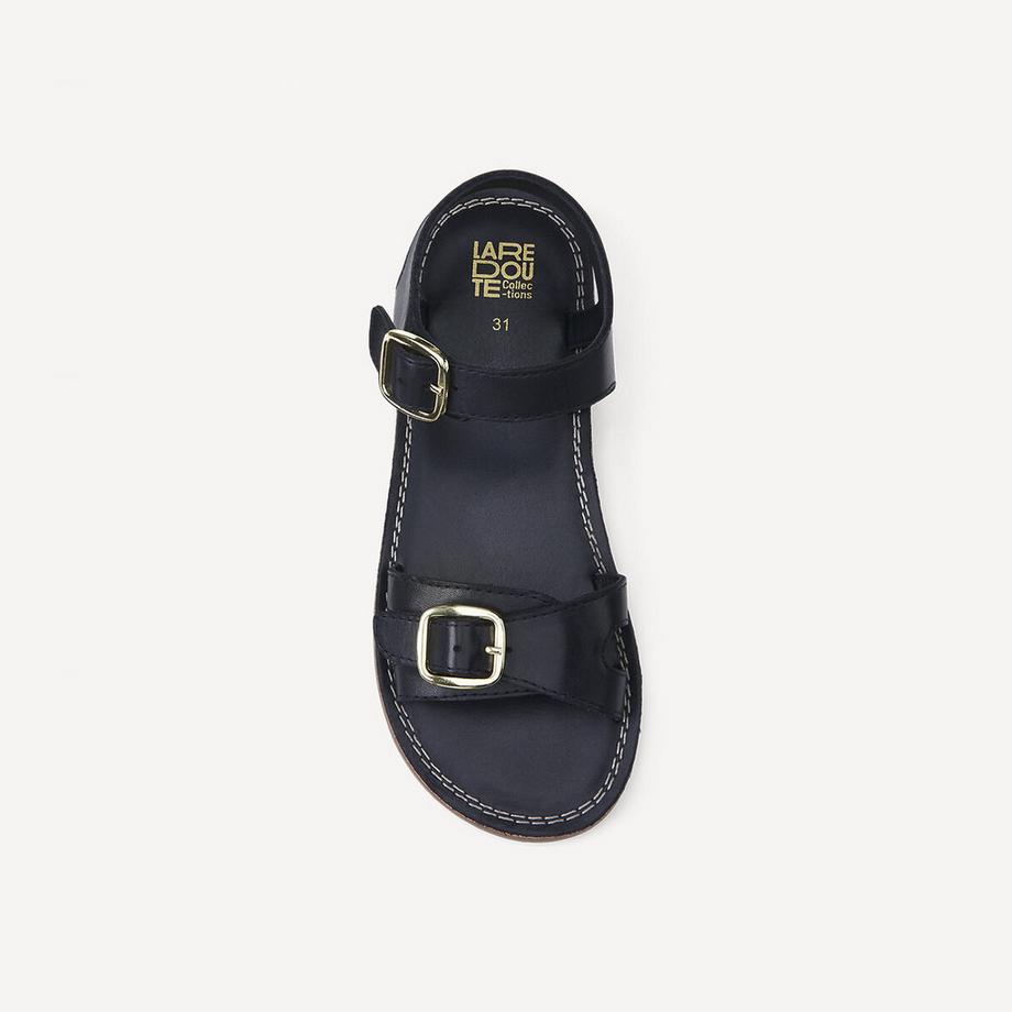 La Redoute Collections Sandales en cuir à boucle  