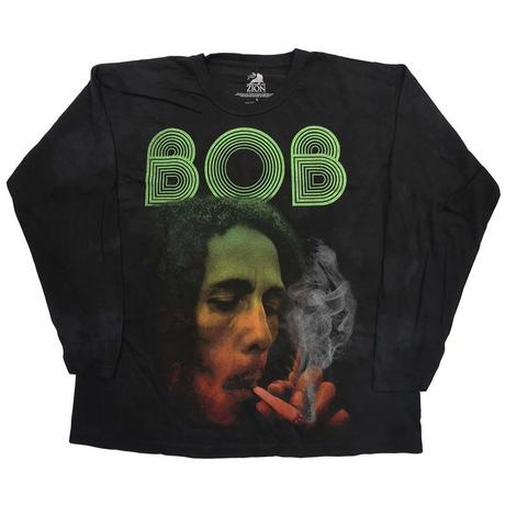 Bob Marley Smoke Gradient T-Shirt Maniche Lunghe  