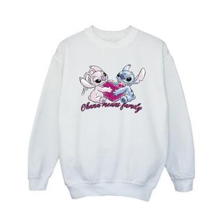 Disney  Lilo And Stitch Ohana Heart With Angel Sweatshirt 