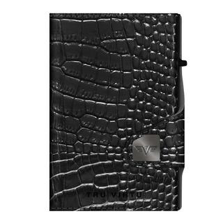 Tru Virtu Doubelwallet Click & Slide Croco Schwarz  