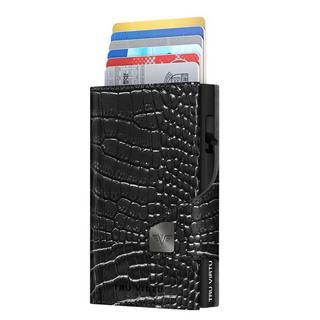 Tru Virtu Doubelwallet Click & Slide Croco Schwarz  