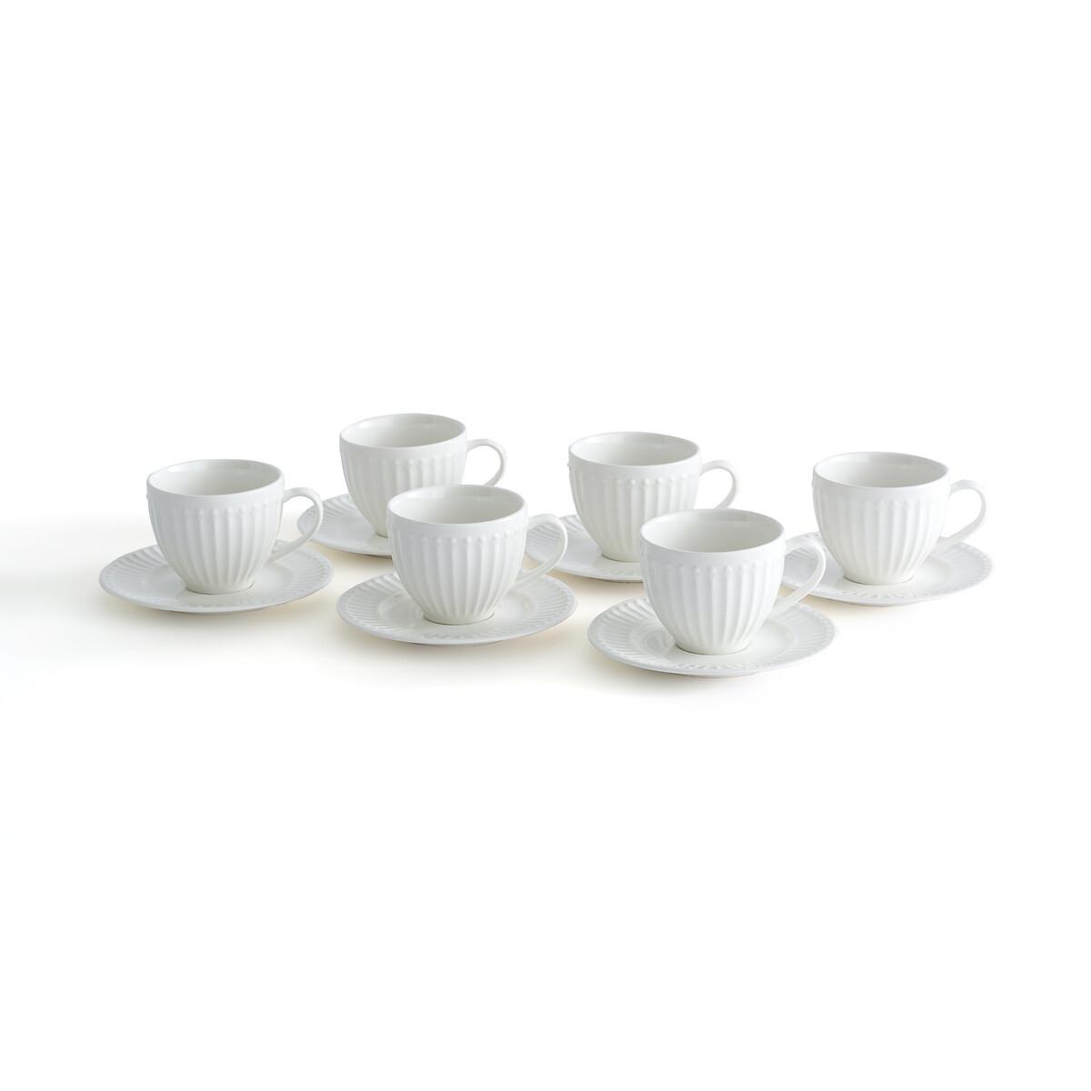 La Redoute Intérieurs 6er-Set Kaffeetassen und Untertassen Jewely  