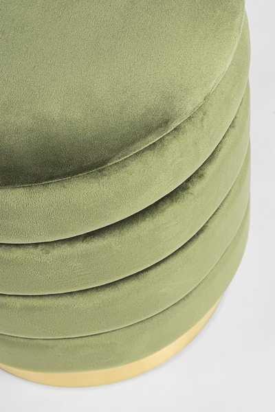 mutoni Pouf mit Stauraum Darina Olive 36x38 (2er-Set)  