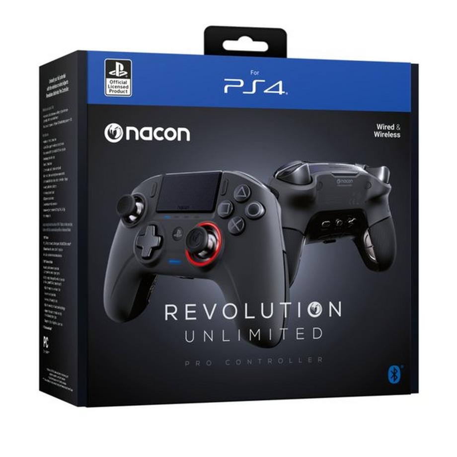 nacon  NACON Revolution Unlimited Schwarz Bluetooth/USB pad Analog / Digital PC, PlayStation 4 