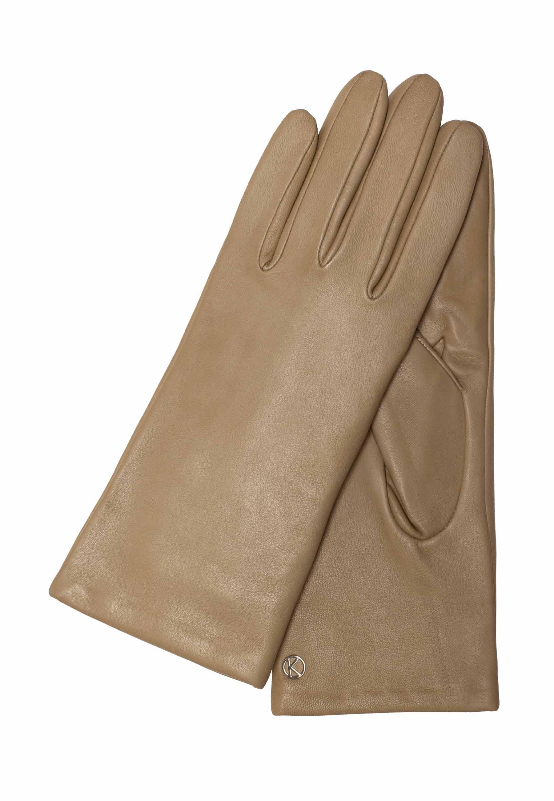 KESSLER  Gants longs élégants "AVA Touch" en cuir d'agneau premium avec fonction tactile et doublure en cachemire 