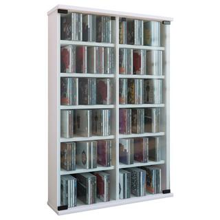 VCM Holz CD DVD Stand Regal Schrank Aufbewahrung Standregal Ständer Roma Glastür  