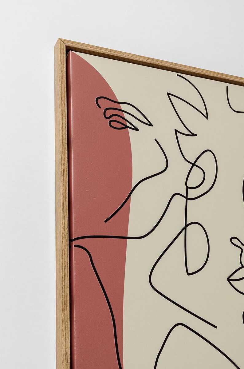 KARE Design Tableau encadré Faccia Arte Tri Colore 90x120cm  